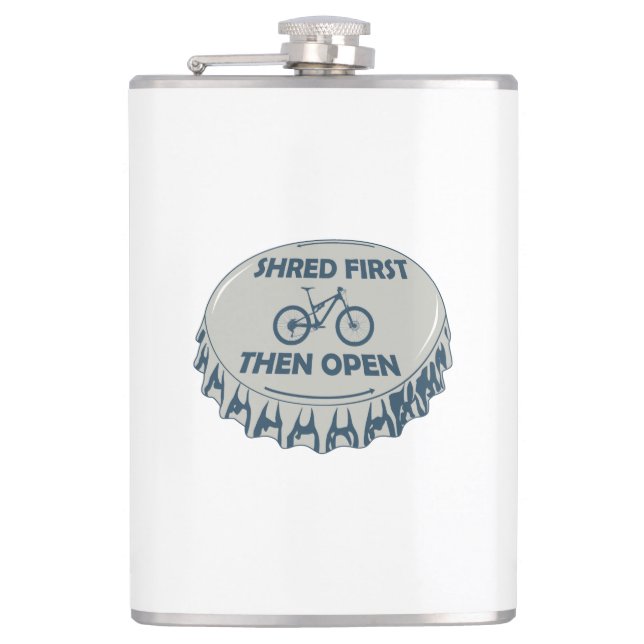 Skuggad först och öppna bergsbiking fickplunta (Framsidan)