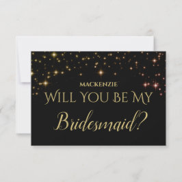 Skuggad Gnistra blir du mitt Bridesmaid-kort OSA Kort