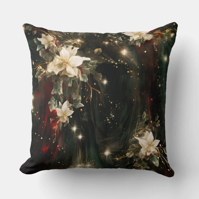 Skuggad julklapp botaniskt kudde (Framsida)