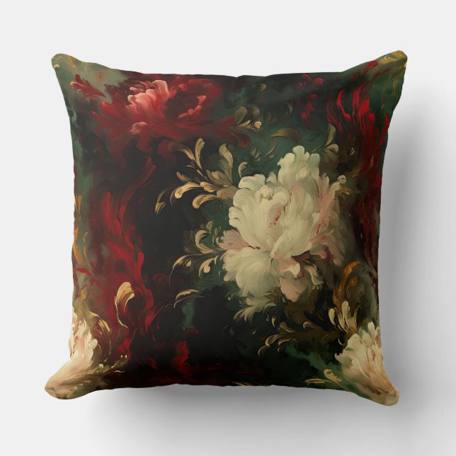 Skuggad julklapp botaniskt kudde (Framsida)