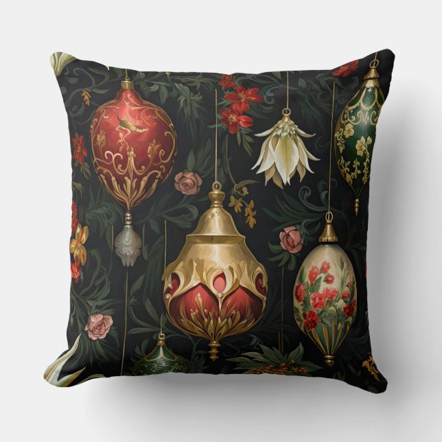 Skuggad julklapp botaniskt kudde (Framsida)