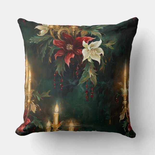 Skuggad julklapp botaniskt kudde (Framsida)