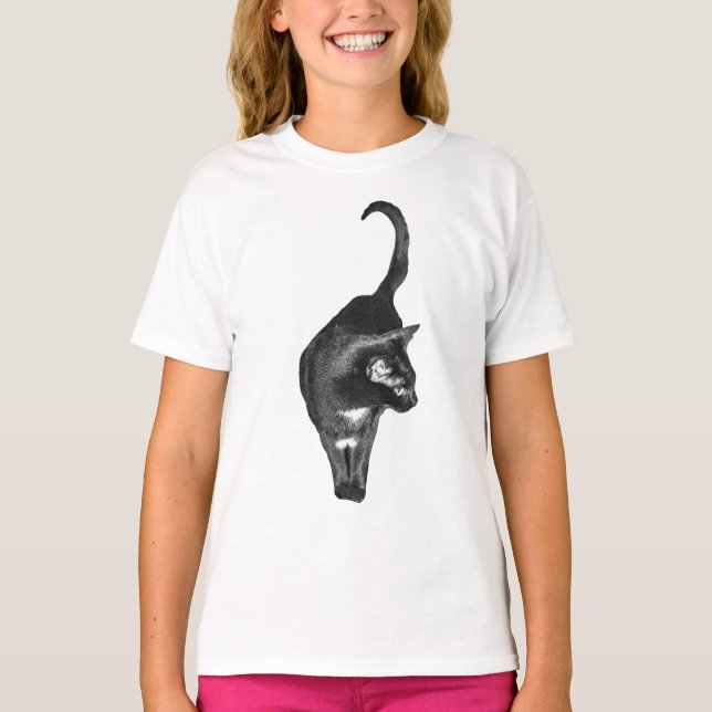 Skuggad kattpromenad t shirt (Framsida)