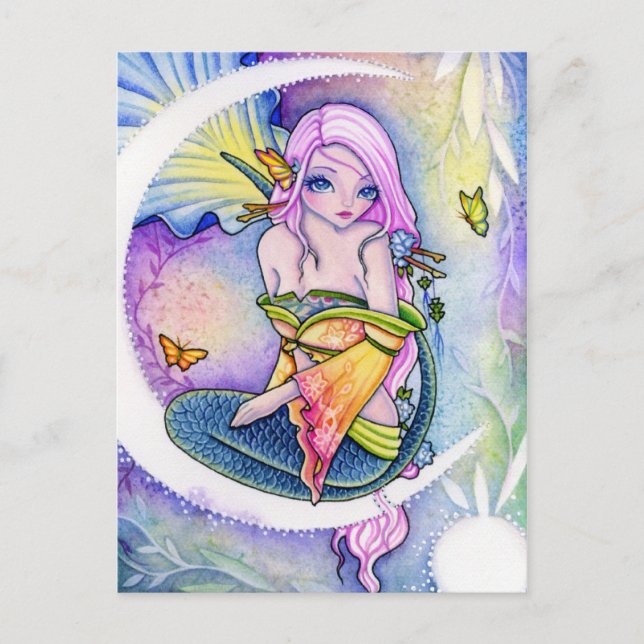 Skuggad natt - vykort (Framsida)