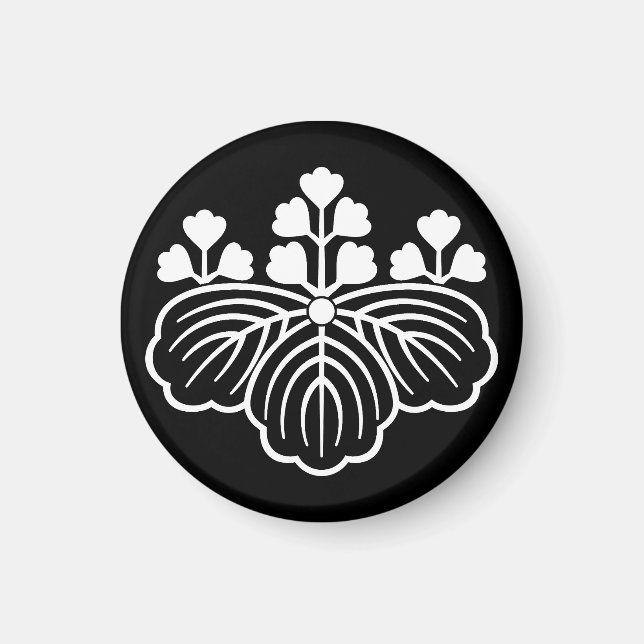 Skuggad paulownia med 5-3-blommor magnet (Framsidan)