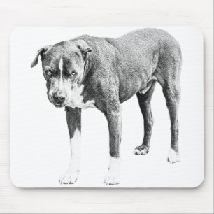 Skuggad Pit Bull Desk Pad Musmatta