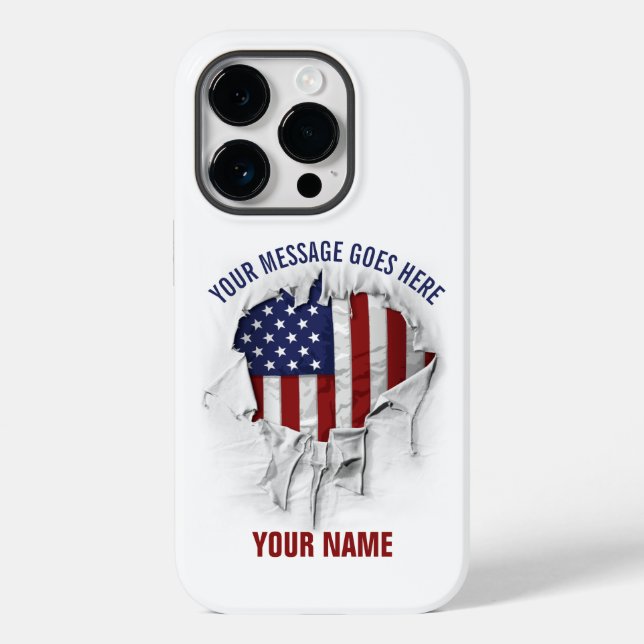 Skuggad, riven och rund amerikansk Flagga-Mate (Baksida)