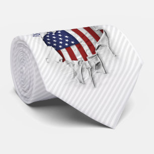 Skuggad, riven och rund amerikansk Flagga Neck Tie Slips