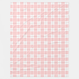 Skuggad rosa rutig fleecefilt