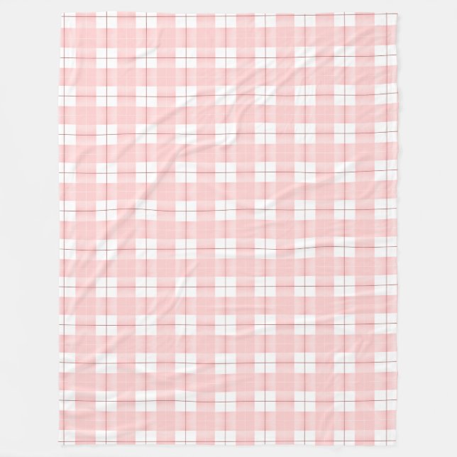 Skuggad rosa rutig fleecefilt (Framsidan)