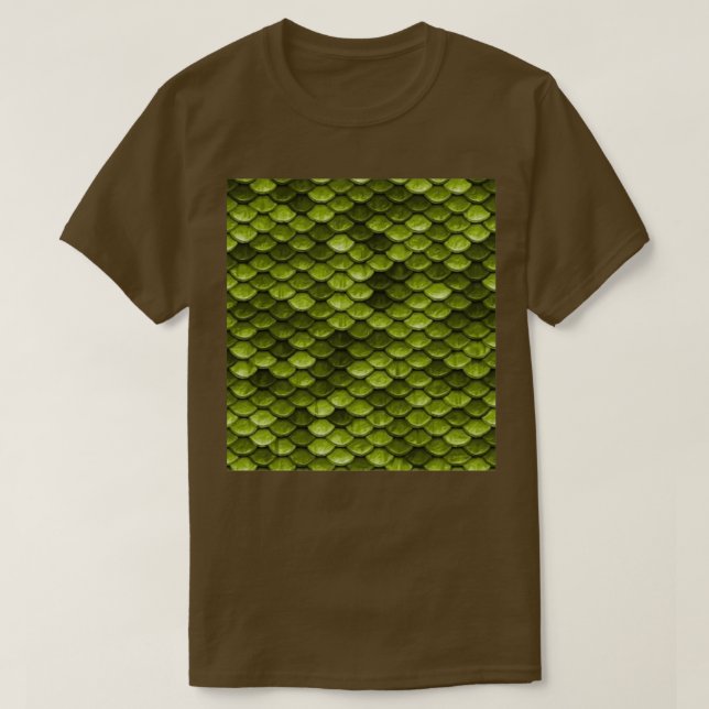 Skuggad Sjöjungfru  Texturerad sjölös Mönster T Shirt (Design framsida)