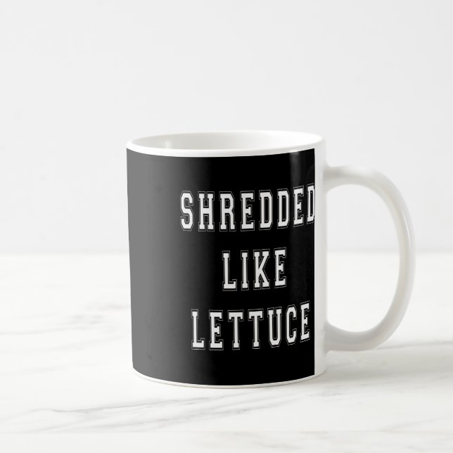 Skuggad som Lettuce Bodybuilding Funny Tee Shirt Kaffemugg (Höger)