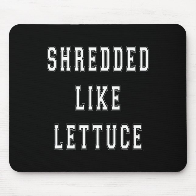 Skuggad som Lettuce Bodybuilding Funny Tee Shirt Musmatta (Framsidan)