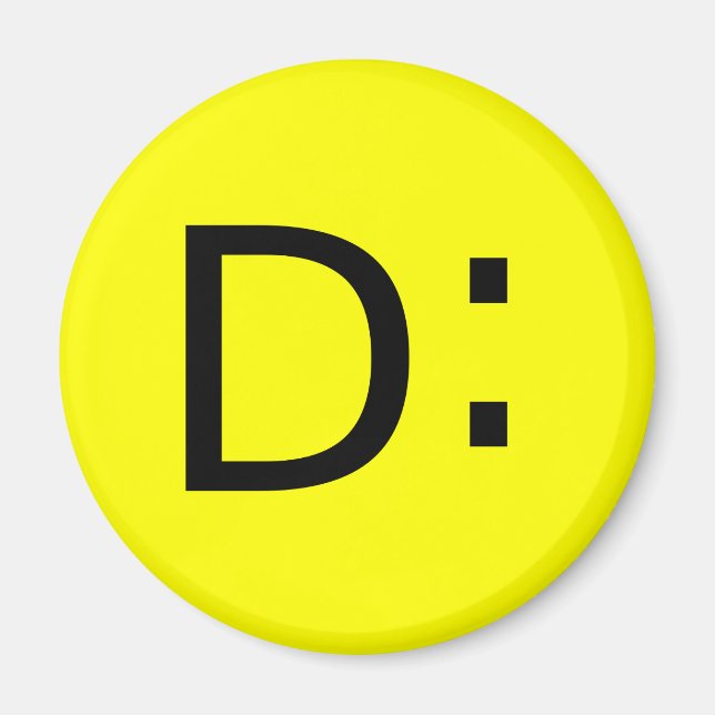 Skuggad uttryckssymbol magnet (Framsidan)