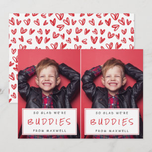 Skuggad Valentines för fotoklassrum / Röd Julkort