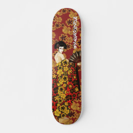SkuggadMasters_Geisha_red Skateboard