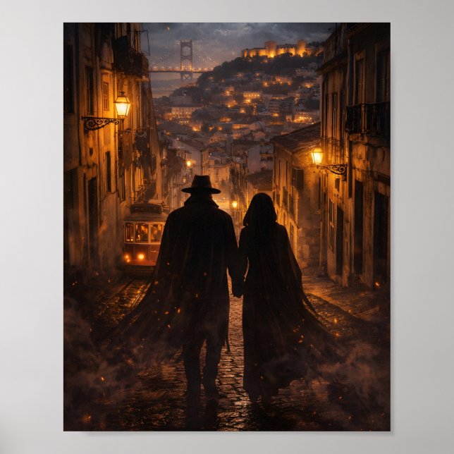 Skuggälskare i Lissabon – Mysterisk romantik  Poster (Framsidan)