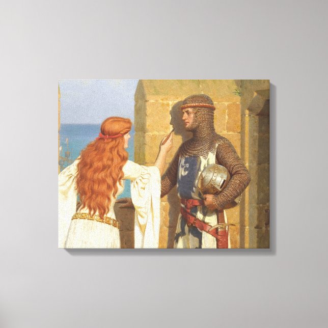 Skuggan, c. 1909 av Edmund Leighton Canvastryck (Framsida)