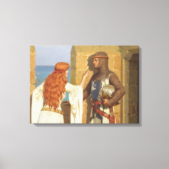 Skuggan, c. 1909 av Edmund Leighton Canvastryck (Framsida)