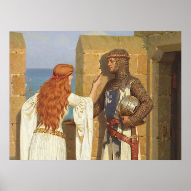 Skuggan, c. 1909 av Edmund Leighton Poster (Framsidan)