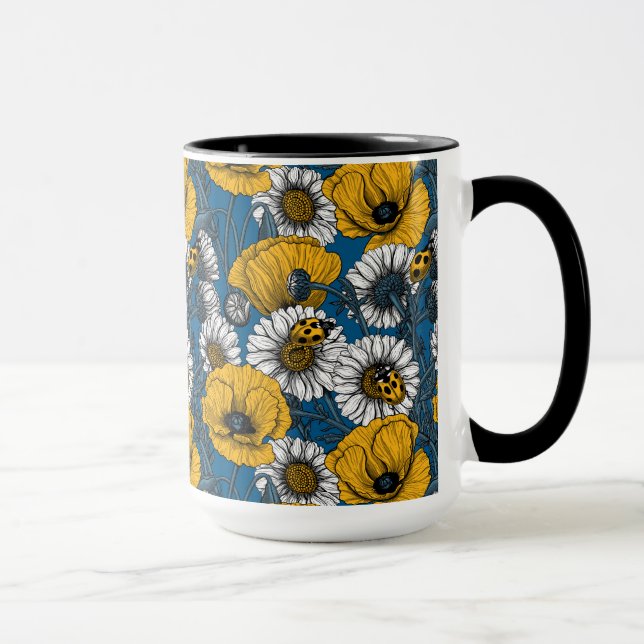 Skuggan i gult och blått mugg (Höger)