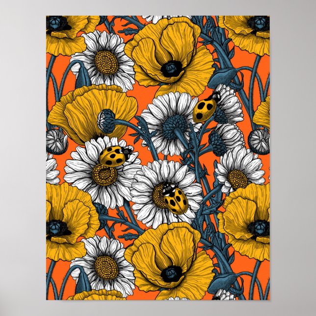 Skuggan i gult och blått poster (Framsidan)