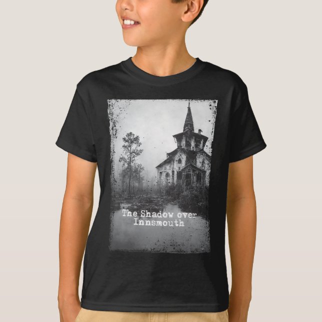 Skuggan över Insmouth Lovecraft Cthulhu Mythos T Shirt (Framsida)