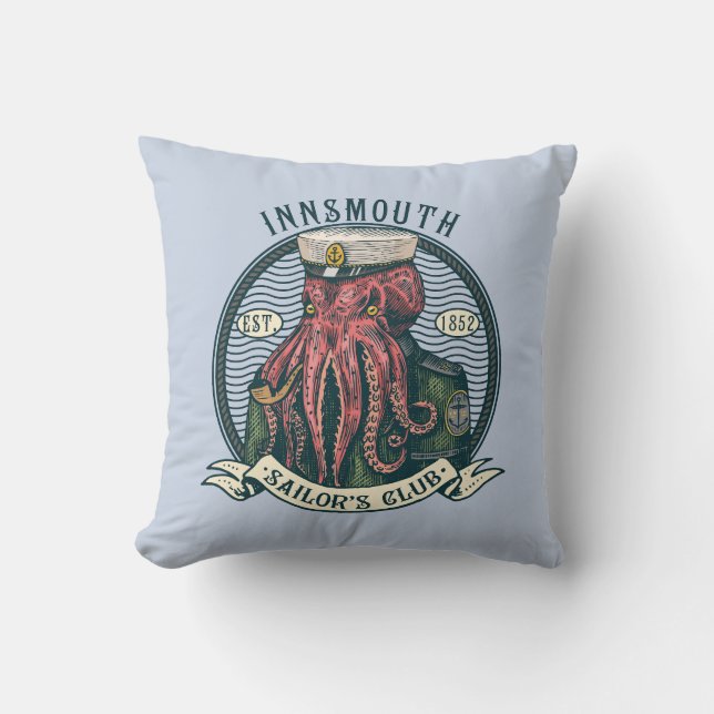 Skuggan över Insmouth Lovecraft Cthulhu Sailor Kudde (Framsida)