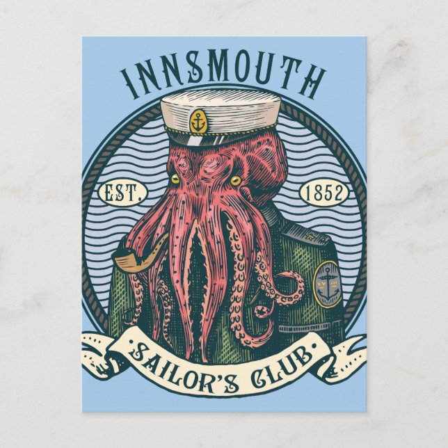 Skuggan över Insmouth Lovecraft Cthulhu Sailor Vykort (Framsida)