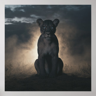 Skuggans väktare: Majestisk lioness Poster