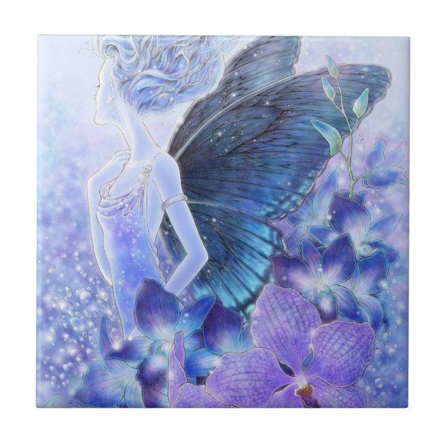 Skuggar av blått belägger med tegel kakelplatta (Framsidan)