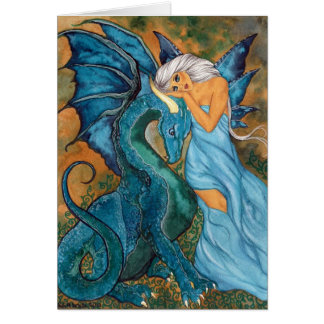 Skuggar av blått hälsningskort