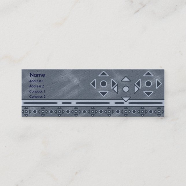 Skuggar av blåttsmala profilerar kortet mini visitkort (Framsida)