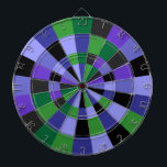 Skuggar av lilor och grönt darttavla<br><div class="desc">Dartboarden skuggar in av lilor och grönt.</div>