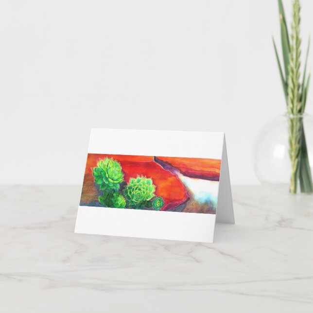 Skuggar av ökensuckulenter kort (Framsida)