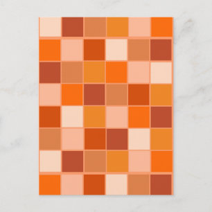 Skuggar av orangen kvadrerar vykort