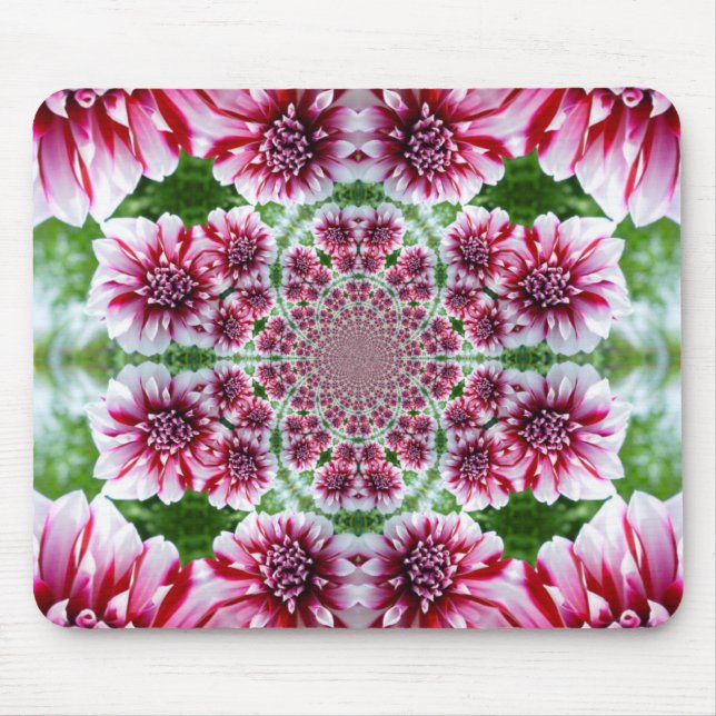Skuggar av rosa blommor Mousepad Musmatta (Framsidan)