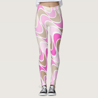 Skuggar av rosor & brunt, i att smickra design leggings