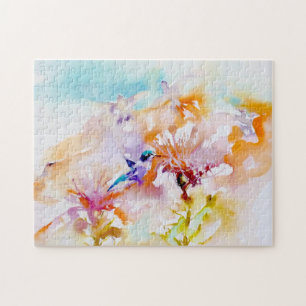 "Skuggar i det pastell" Hummingbirdtrycket Pussel