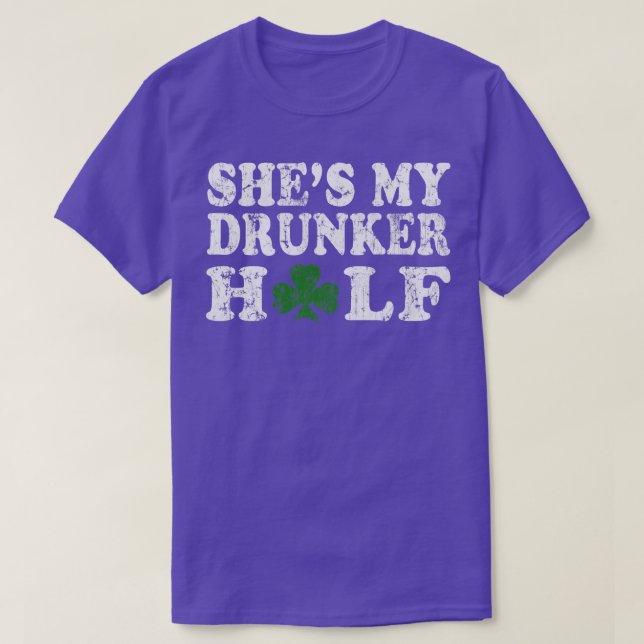 Skuggar min runker St patricks day i halvPar T Shirt (Design framsida)