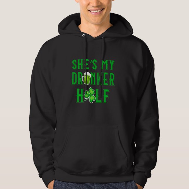 Skuggar min runkerhalvLångärmad Hoodie (Framsida)