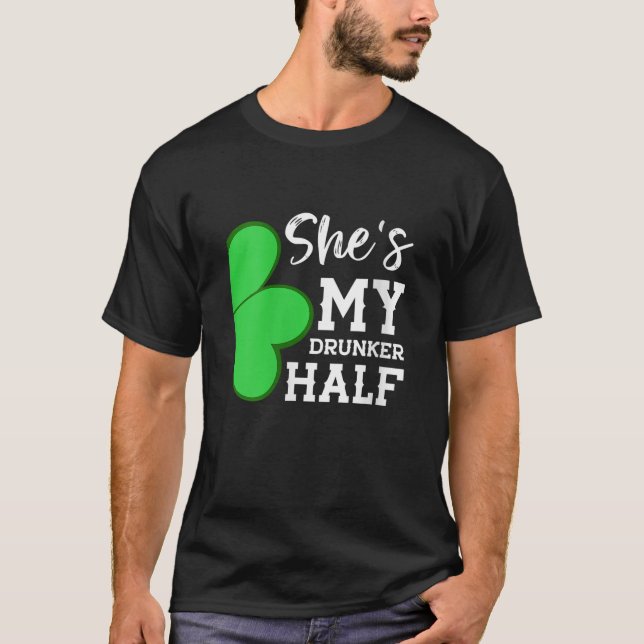 Skuggar min ryttare, halvroligt St patricks day pa T Shirt (Framsida)