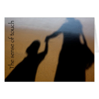 Skuggar på sanden hälsningskort