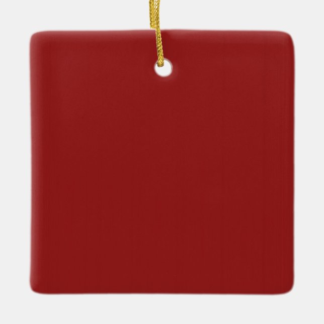 Skuggar tomt rött för slätt DIY tillfogar Julgransprydnad Keramik (Framsida)