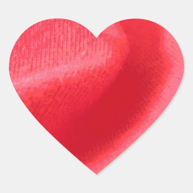 Skuggat hjärta - Sticker Hjärtformat Klistermärke (Framsida)