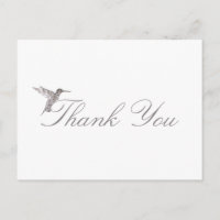 Skuggat Hummingbird Tack White Postcard