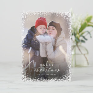 Skuggat i God jul Porträtt Helgdag Card Julkort