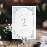 Skuggat skript för Ram-Eleganten i Dusty Blue Vint Bordsnummer<br><div class="desc">Utformningen av ram gräns i ornamenterad vintage med snyggt i dammigt blått färg,  enkla och klassiska,  underbara elegant i bröllop för modern klassisk bord,  romantiskt bröllop och formellt traditionellt vintage bröllop. Visa alla matchande delar i samlingen.</div>