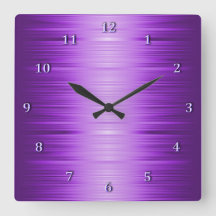 Skuggat väggklocka i Lila Violet Lavender Square