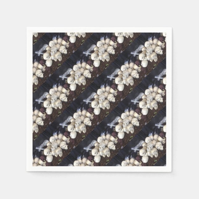 Skuggbara Döskallar med pipande ögonbollar Pappersservett (Framsidan)